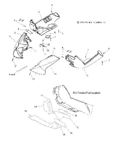 BODY, FENDER ASM., LH/RH - S15PU6NSL/NEL (49SNOWFENDERS11WIDE)