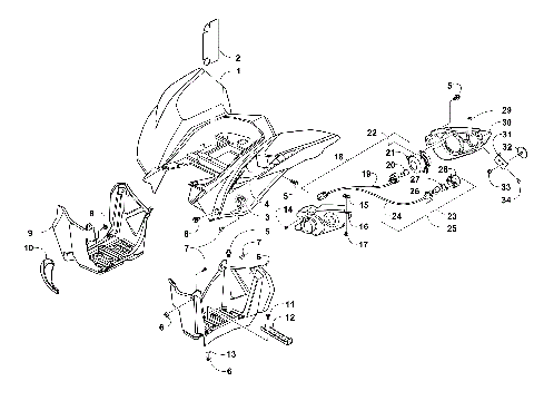 REAR BODY AND TAILLIGHT ASSEMBLY [301395]