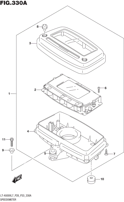 SPEEDOMETER (LT-A500XL7 P28)