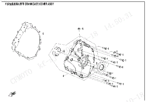 LEFT CRANKCASE COVER ASSY