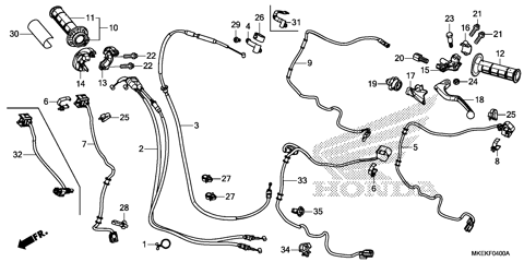 HANDLE LEVER@SWITCH@CABLE