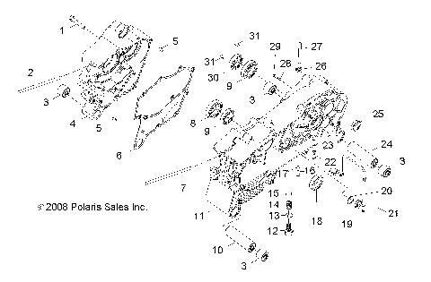 ENGINE, CRANKCASE - Z16YAV17AB/AF/CAB/CAF (49RGRCRANKCASE09RZR170)