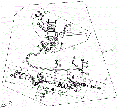 HYDRAULIC BRAKE  (REAR)