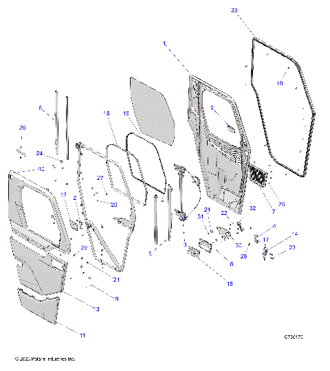 BODY, DOOR FRONT  - R23MAU57B4/B9 (C730175)