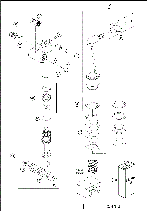 SHOCK ABSORBER DISASSEMBLED