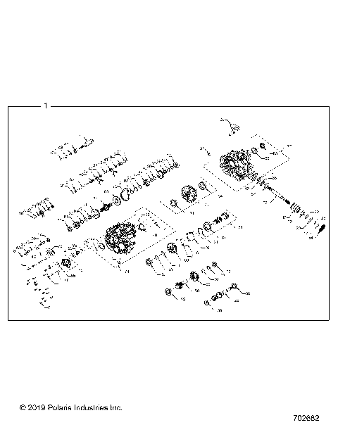 DRIVE TRAIN, MAIN GEARCASE INTERNALS - Z23NAK99A/99B (702682)