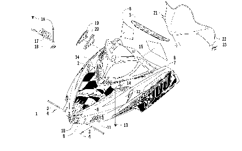 HOOD AND WINDSHIELD ASSEMBLY [87035]