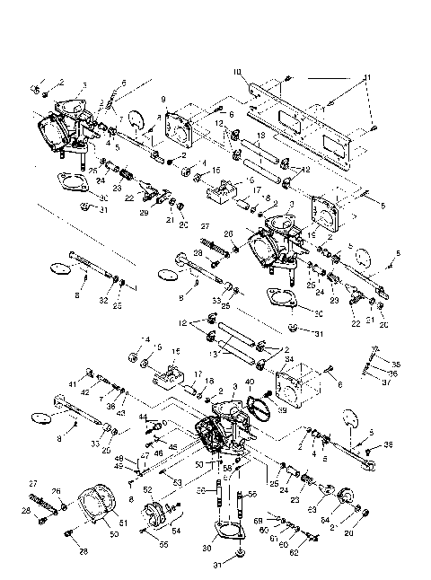 CARBURETOR ASSEMBLY  SL 750 B954070 (4930523052C002)