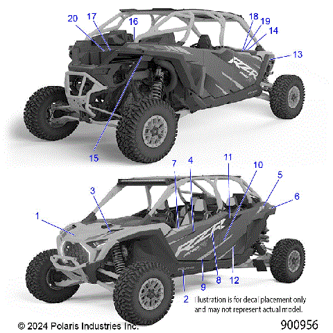 BODY, DECALS - Z25R4P2KAE/BE (900956)