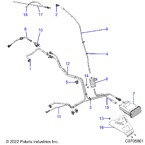 FUEL SYSTEM, LINES, EVAP - Z22R4D92BB/BK (C0705801)