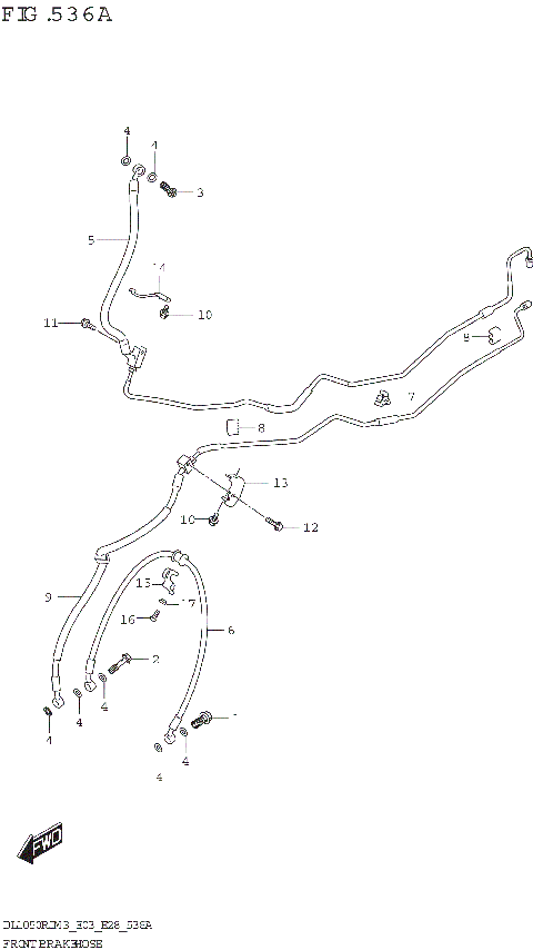 FRONT BRAKE HOSE (DL1050RJ)