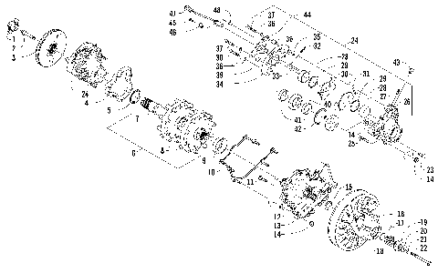DRIVE TRAIN SHAFT AND BRAKE ASSEMBLIES [88529]