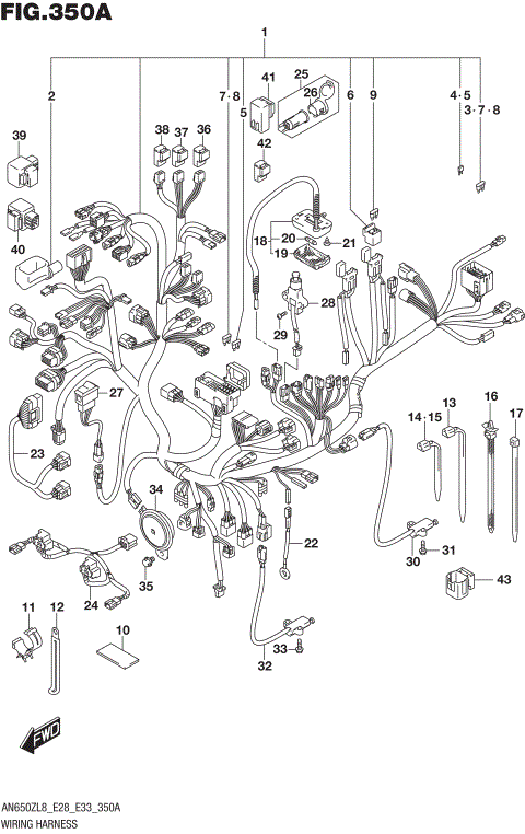 WIRING HARNESS (AN650ZL8 E28)