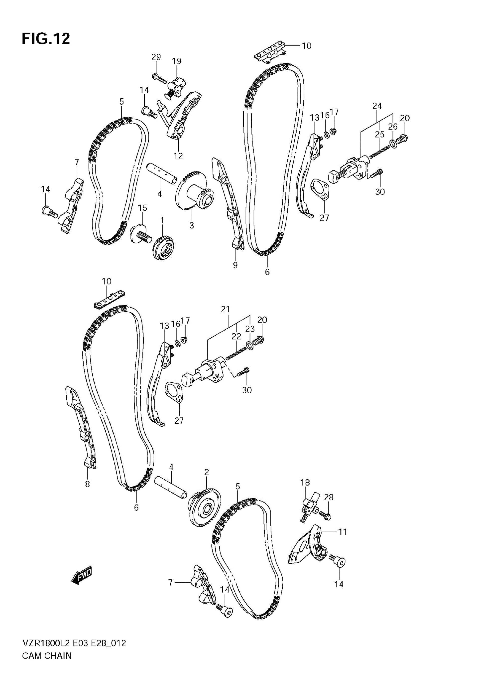 2012 Suzuki VZR1800,Z CAM CHAIN Motorcycles Parts Finder