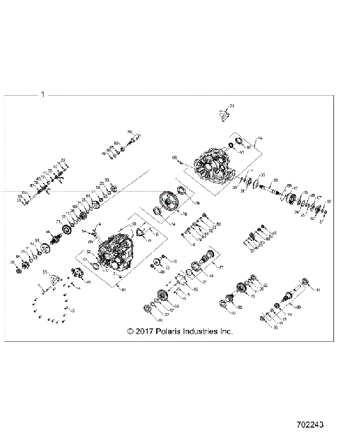 DRIVE TRAIN, MAIN GEARCASE INTERNALS - Z19VGE99AK/AW/BK/BW (702243)