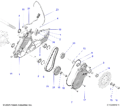 DRIVE TRAIN, CHAINCASE - S26TDV8MS (C1022012-1)