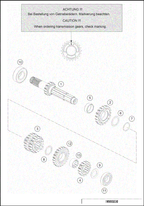 TRANSMISSION I - MAIN SHAFT