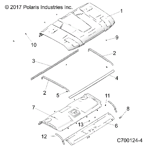 BODY, ROOF - R18RRU99AS/BS (C700124-4)