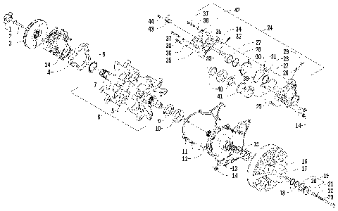 DRIVE TRAIN SHAFT AND BRAKE ASSEMBLIES [93570]