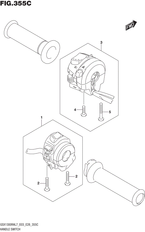 HANDLE SWITCH (GSX1300RAL7 E33)