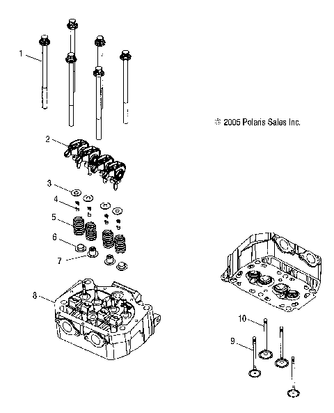 ENGINE, CYLINDER HEAD and VALVES - R10TH76/TY76 ALL OPTIONS (4999202259920225D14)