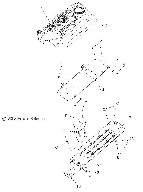 CHASSIS, CLUTCH GUARD and COVER - S10PT6HSL/HSM/HEM (49SNOWCLUTCHGUARD09600TRG)