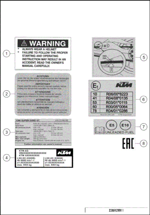 TECHNIC INFORMATION STICKER
