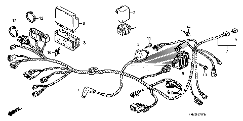 WIRE HARNESS (TRX250TE)