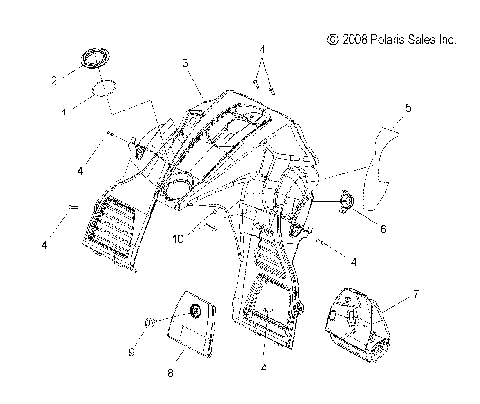 BODY, CONSOLE - S10PR8ESA/ESL (49SNOWCONSOLE09600IQ)