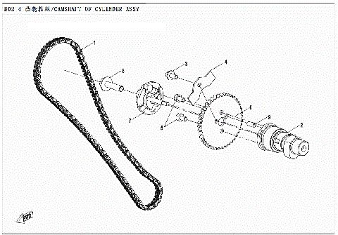 CAMSHAFT OF CYLINDER ASSY