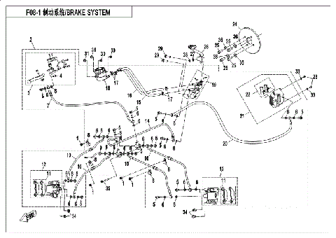 BRAKE SYSTEM  (DUAL HOSE FRONT CALIPER)