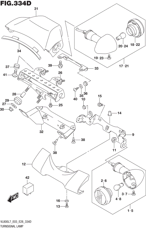 TURNSIGNAL LAMP (VL800TL7 E03)