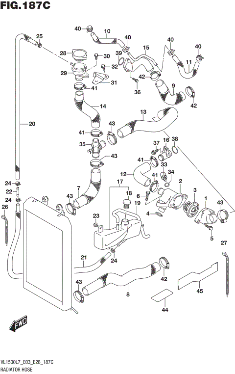 RADIATOR HOSE (VL1500BL7 E33)