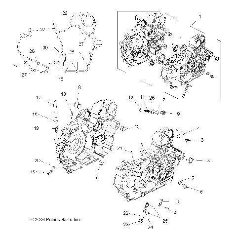 ENGINE, CRANKCASE - A07GP52AA/AB (49ATVCRANKCASE07OUT525)