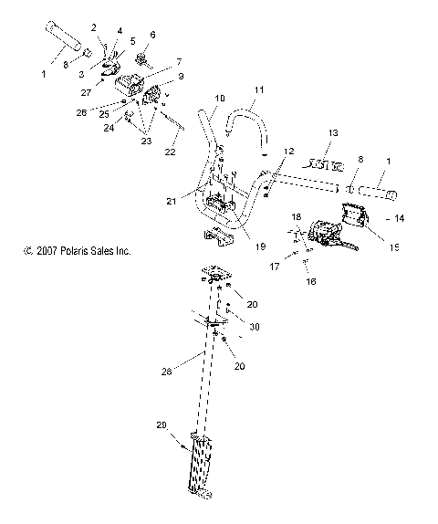 STEERING, HANDLEBAR - S09SU4BS/BE (49SNOWHANDLEBAR08WIDE)