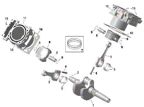 01- ROTAX - Crankshaft, Pistons and Cylinder