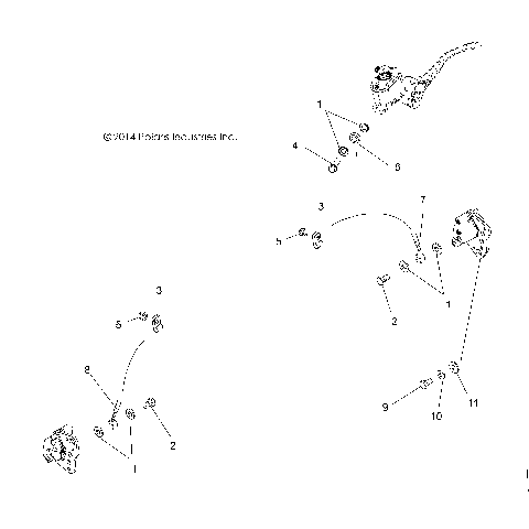BRAKES, FRONT BRAKE LINES - A15SHC57CS (49ATVBRAKELINE15570SPQ)