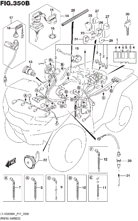 WIRING HARNESS (LT-A500XPM1 P17)