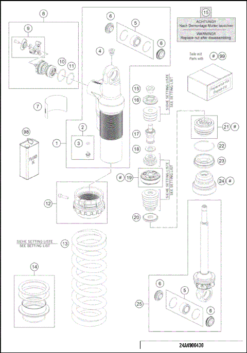SHOCK ABSORBER DISASSEMBLED
