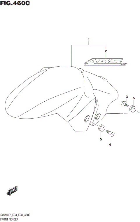 FRONT FENDER (SV650AL7 E28)