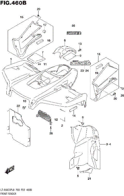 FRONT FENDER (LT-A500XPL8 P28)