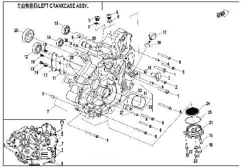 LEFT CRANKCASE ASSY