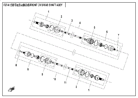 FRONT CV DRIVE SHAFT ASSY  (QC)