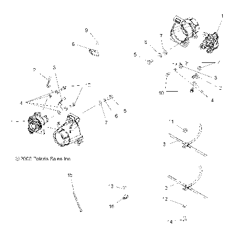 BRAKE, LINES, REAR - A07TH50EA (49ATVBRAKERRX2QUAD)