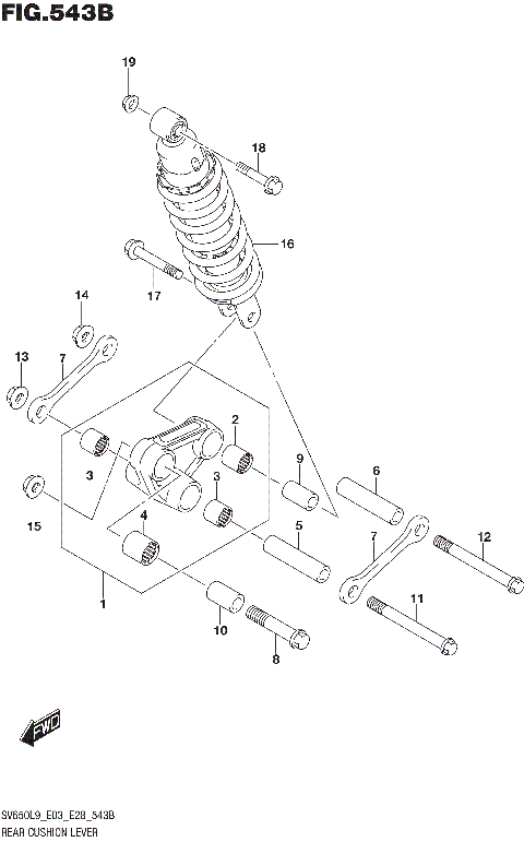 REAR CUSHION LEVER (SV650L9 E33)