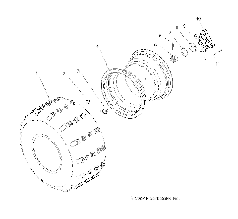 WHEELS, REAR - A09GJ45AA (49ATVWHEELREAR08OUT525S)