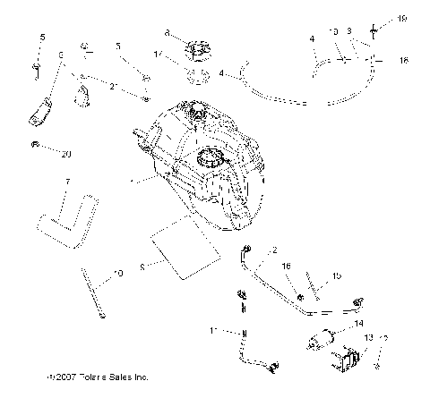 BODY, FUEL TANK ASM. - A09TN50AX/AZ (49ATVFUEL08SPX25)
