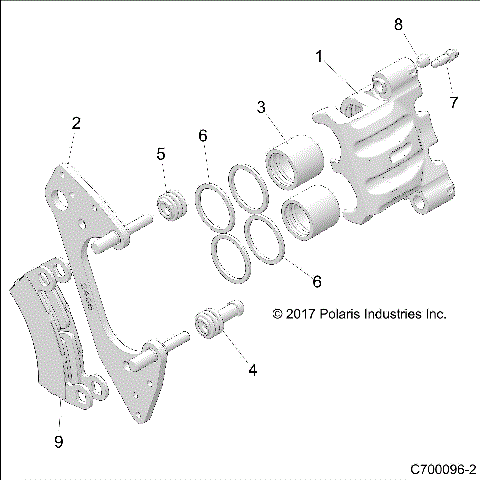 BRAKES, FRONT CALIPER - Z21NAR99AN/BN (C700096-2)