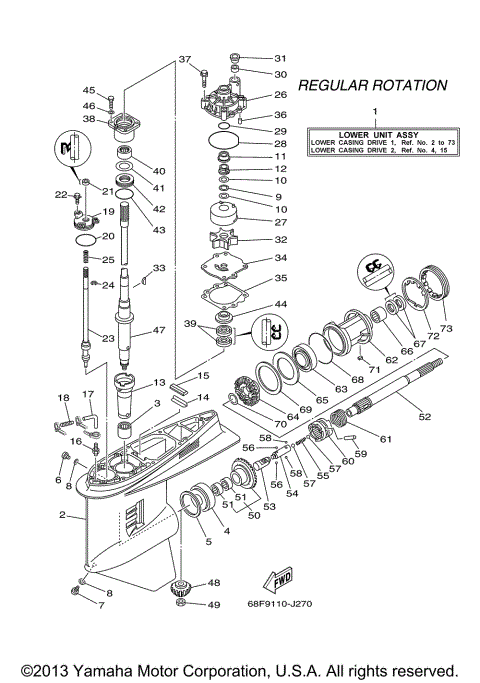 LOWER CASING DRIVE 1