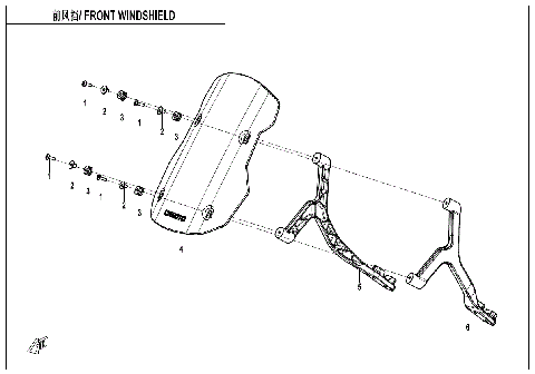 FRONT WINDSHIELD (OVERLAND)